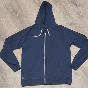 Two Blind Brothers Hoodie Navy Blue Full Mens‎ Sweatshirt Bamboo Blend Sz Medium